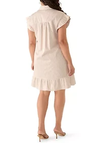 Plus Short Sleeve Peplum Dress