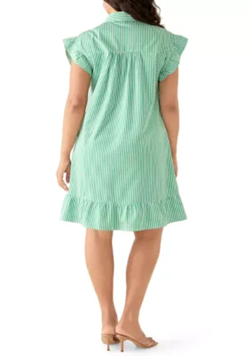 Plus Short Sleeve Peplum Dress