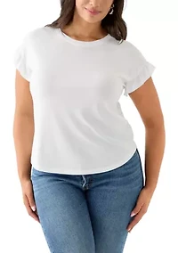 Plus Ruffle Sleeve Blouse