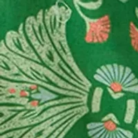 Plus Print Ruffle Neck Top