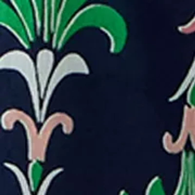 Plus Print Ruffle Neck Top