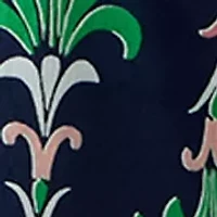 Plus Print Ruffle Neck Top