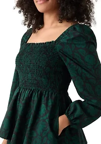 Women's Long Sleeve Tiered Midi Dress