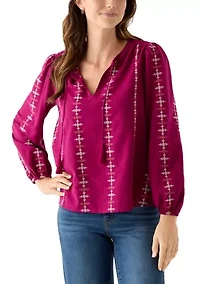 Women's Embroidered Peasant Top