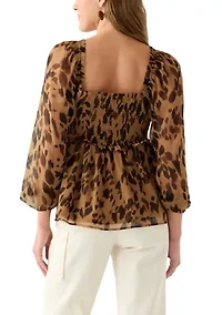 Women's Long Sleeve Smocked Tunic