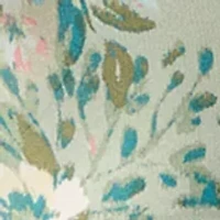 Women's Ruffle Sleeve Printed Peasant Top