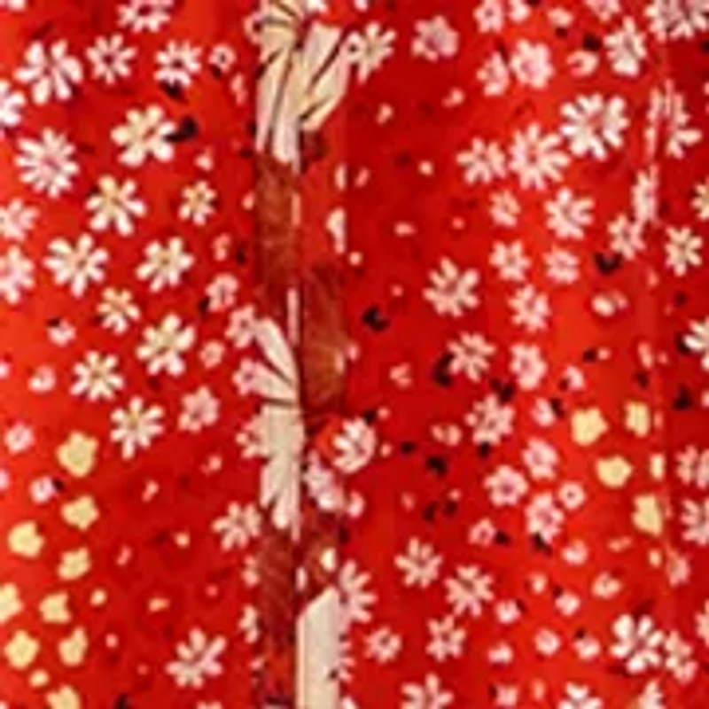 Women's Flutter  Sleeve Mixed Print Dress