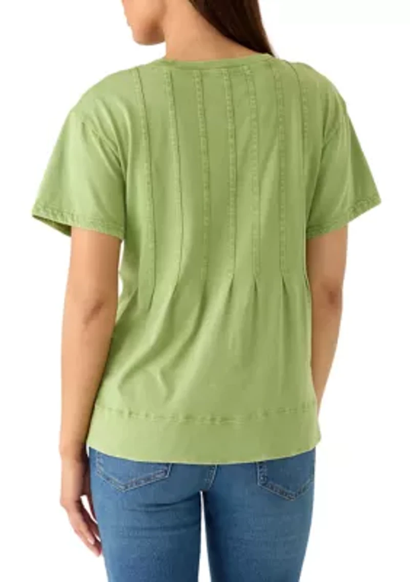 Women's Pleated T-Shirt