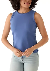 Women's Scoop Neck Ribbed Tank Top