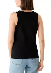 Women's Scoop Neck Ribbed Tank Top