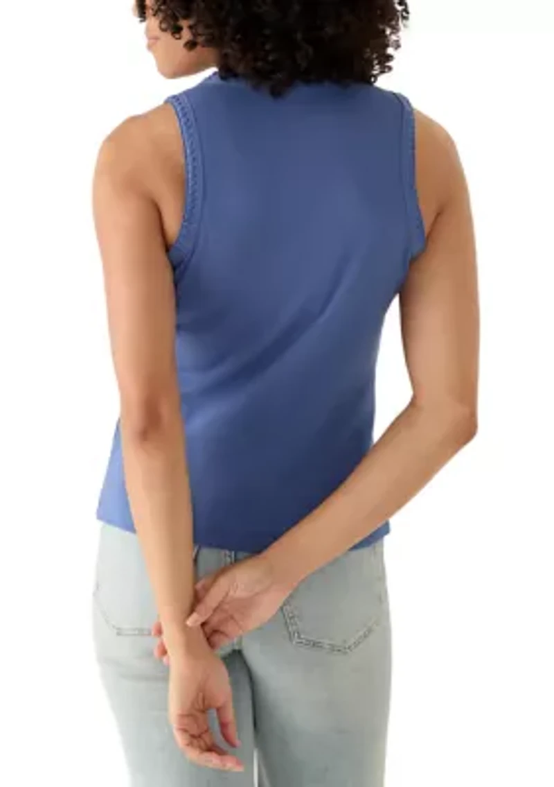 Women's Scoop Neck Ribbed Tank Top