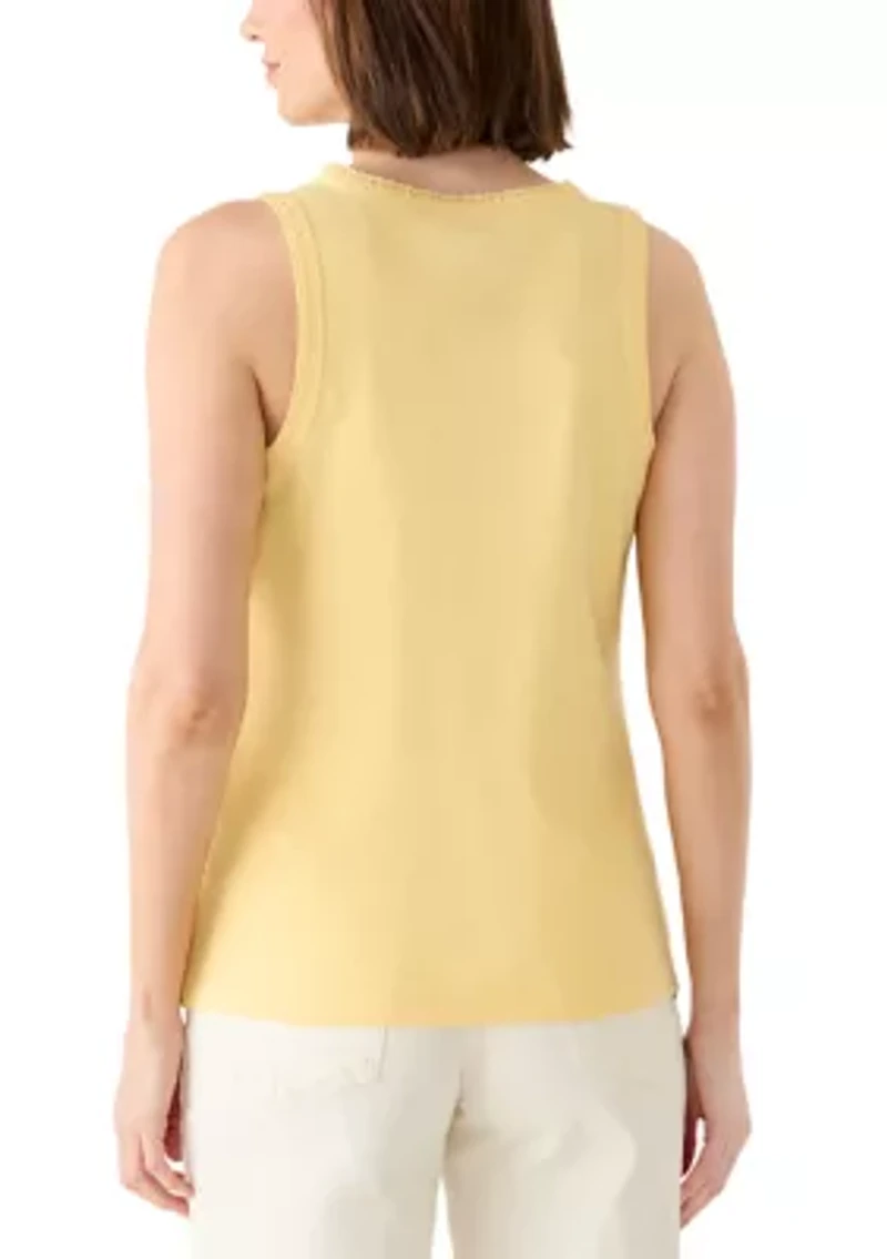 Women's Scoop Neck Ribbed Tank Top