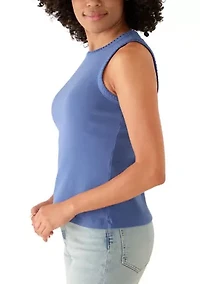 Women's Scoop Neck Ribbed Tank Top