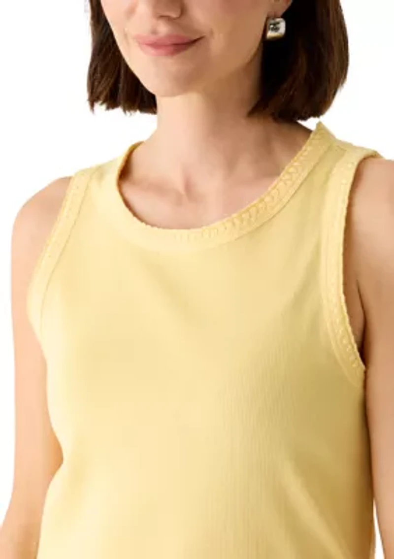 Women's Scoop Neck Ribbed Tank Top