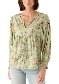 Women's Long Sleeve Peasant Blouse