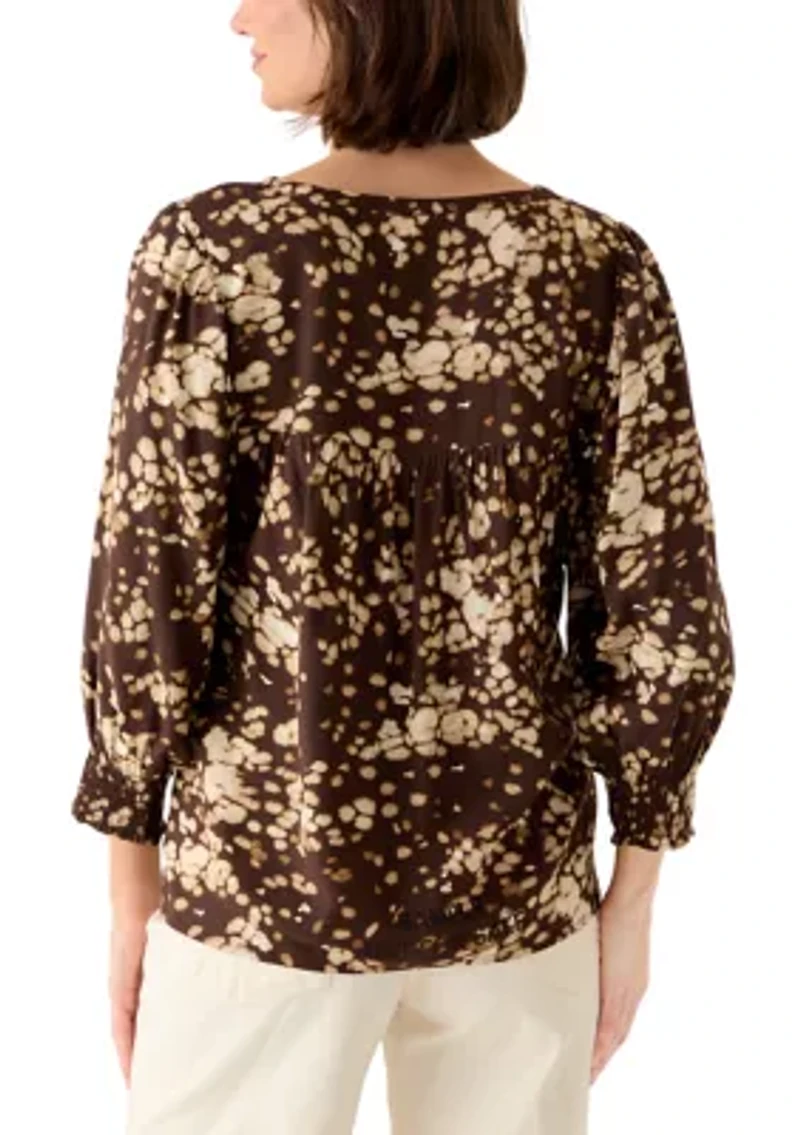 Women's Long Sleeve Peasant Blouse