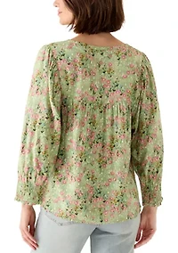 Women's Long Sleeve Peasant Blouse