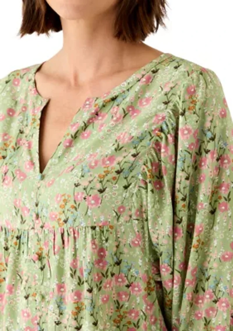 Women's Long Sleeve Peasant Blouse