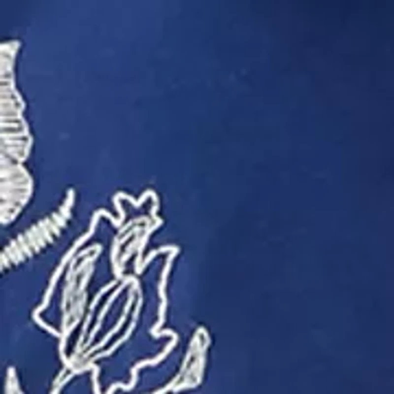 Women's Dolman Sleeve Embroidered Split Neck Top