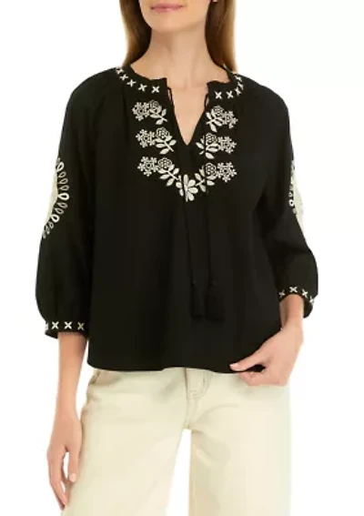 Petite Crochet Peasant Top