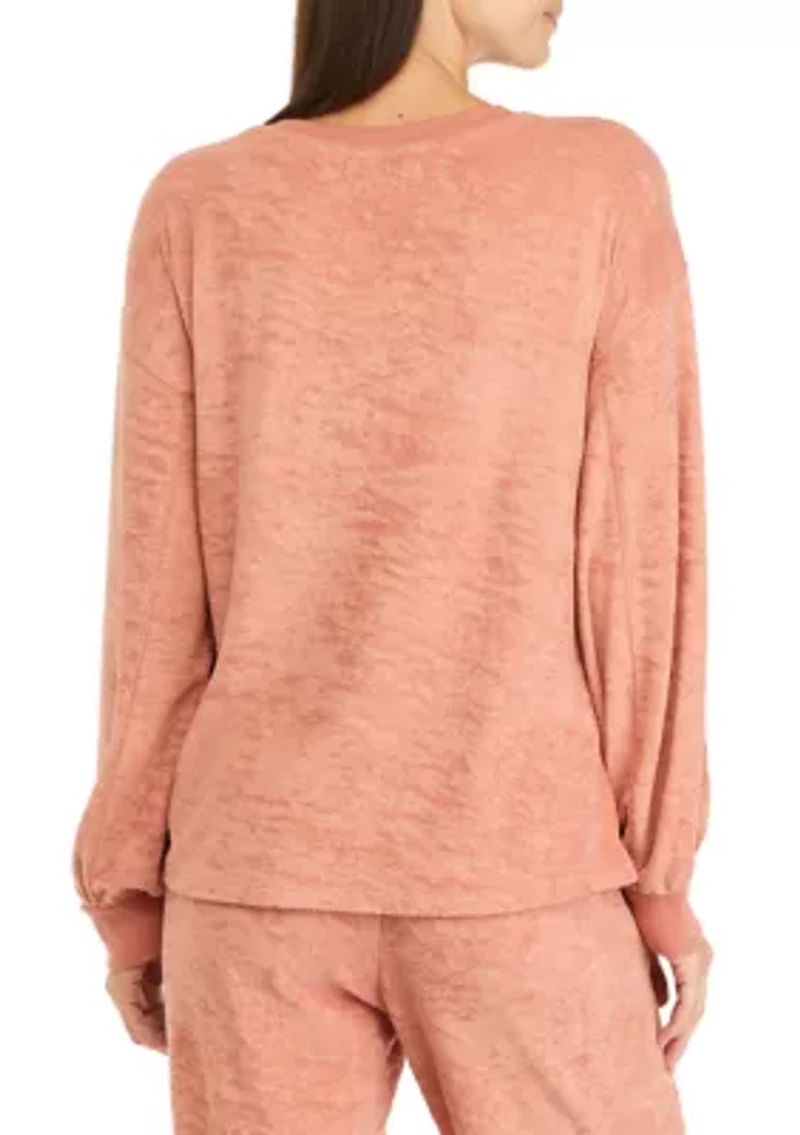 Studio Women's Terry Crew Neck Pullover