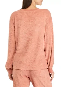 Studio Women's Terry Crew Neck Pullover