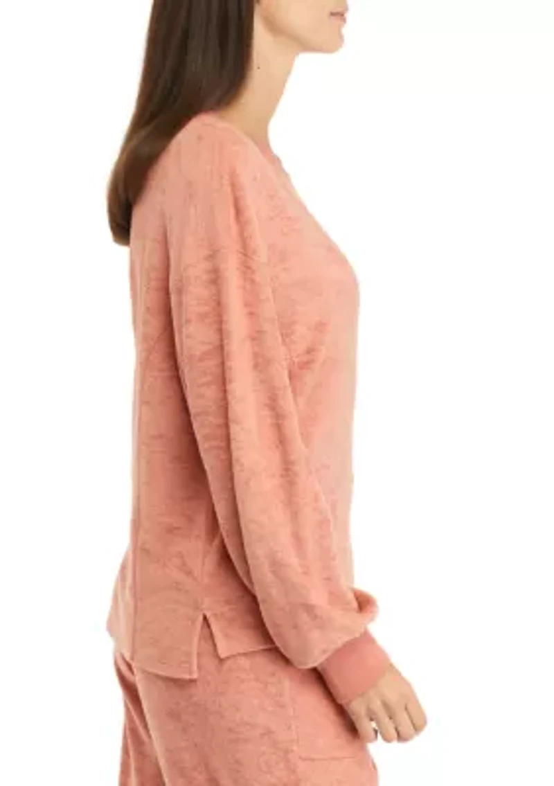 Studio Women's Terry Crew Neck Pullover