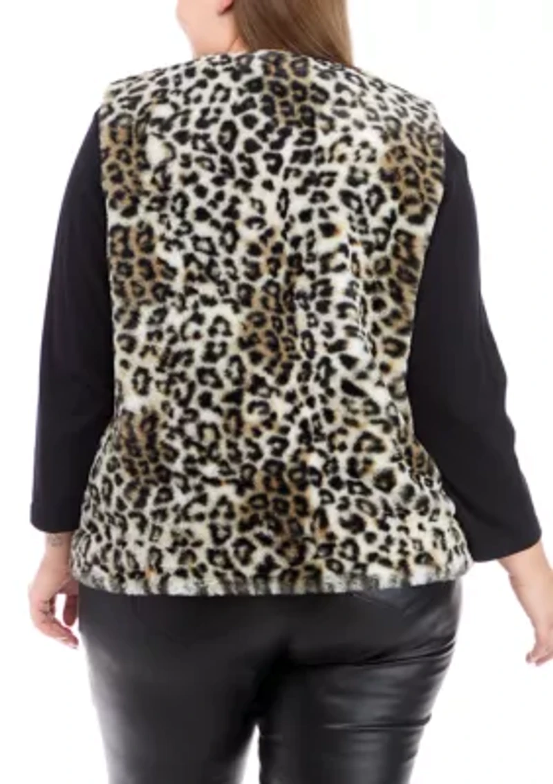 Plus Faux Fur Vest