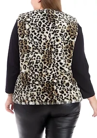 Plus Faux Fur Vest