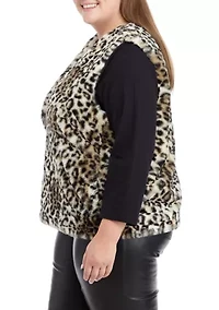 Plus Faux Fur Vest