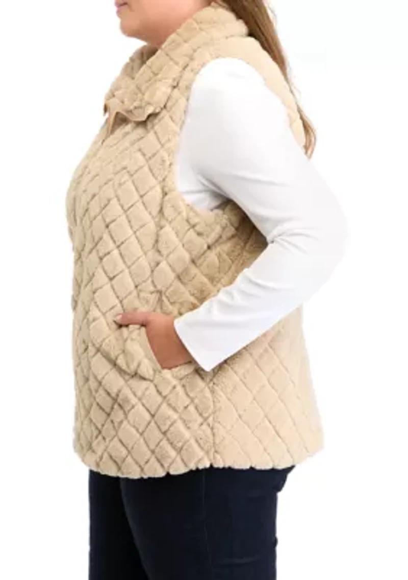 Plus Faux Fur Vest