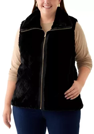 Plus Faux Fur Vest