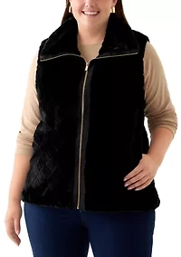 Plus Faux Fur Vest