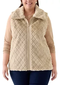 Plus Faux Fur Vest
