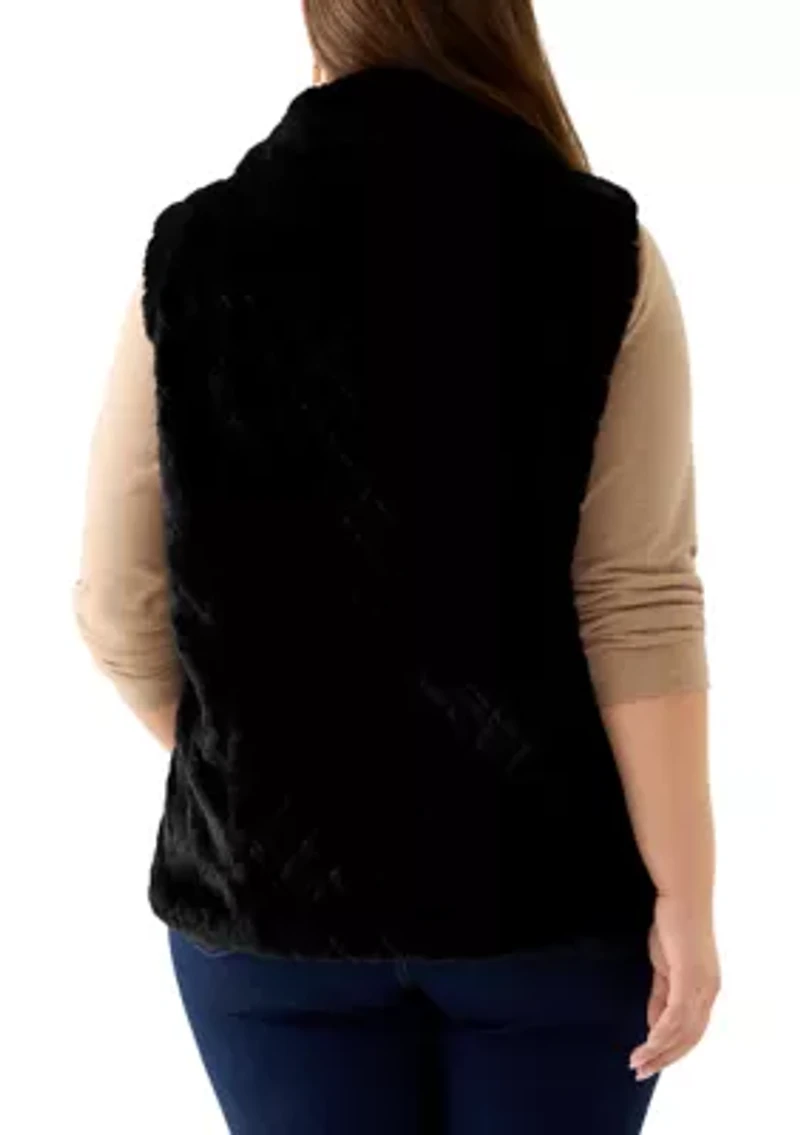 Plus Faux Fur Vest