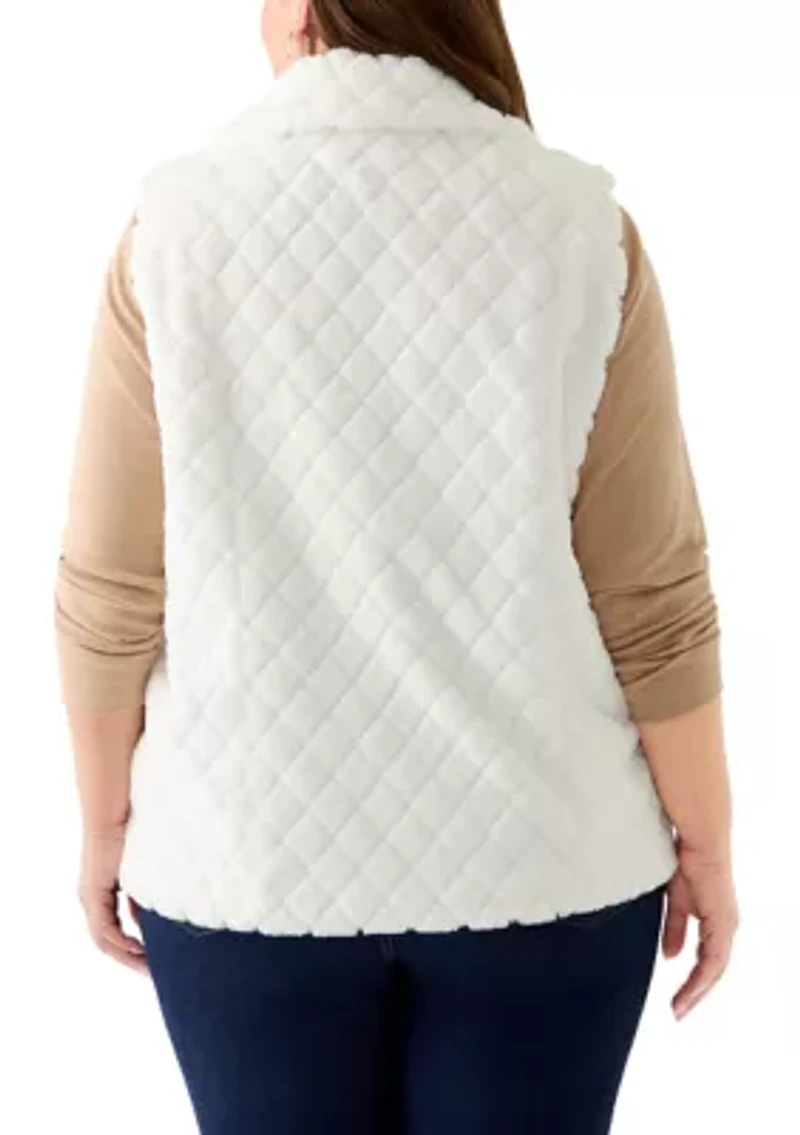 Plus Faux Fur Vest