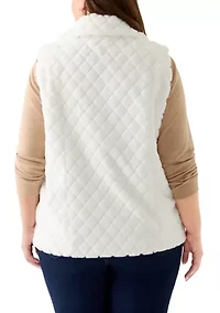 Plus Faux Fur Vest