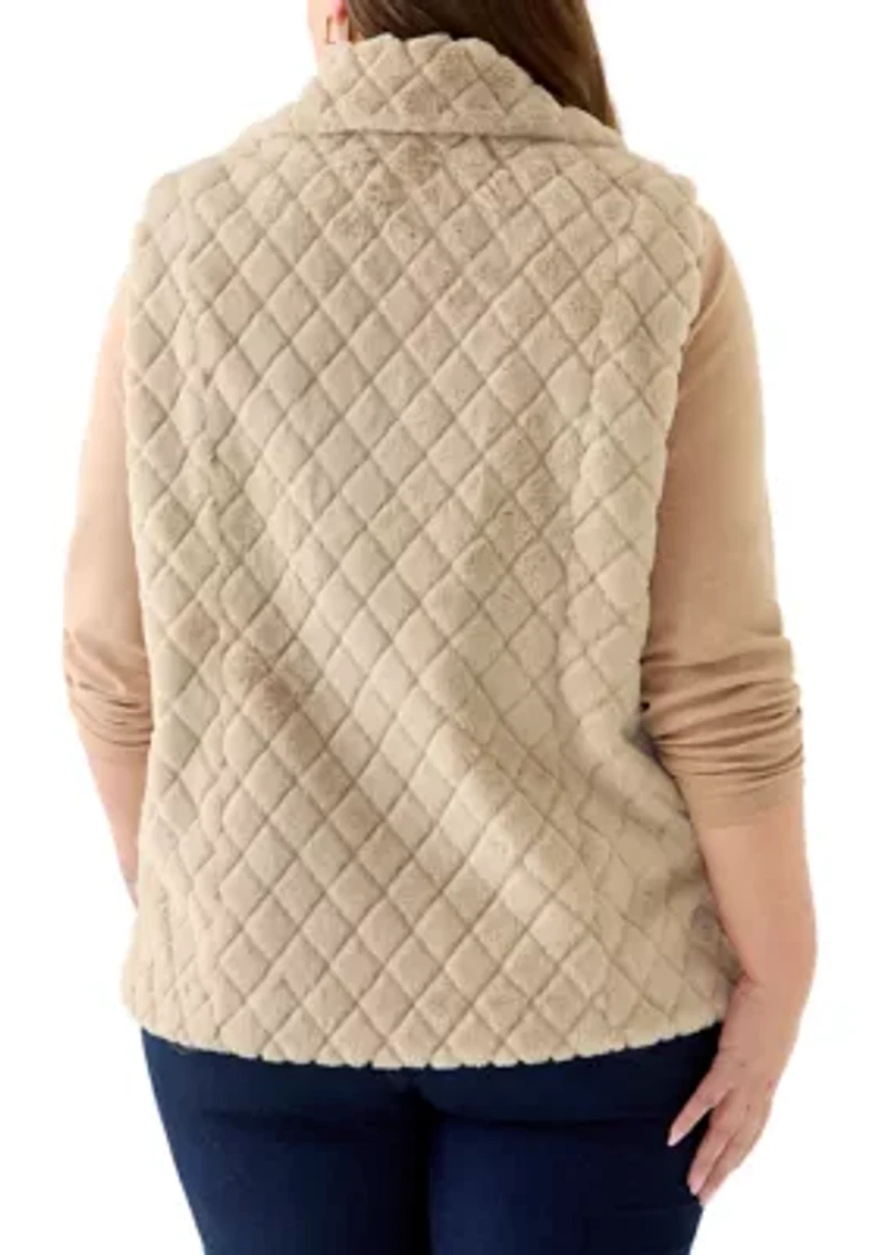 Plus Faux Fur Vest