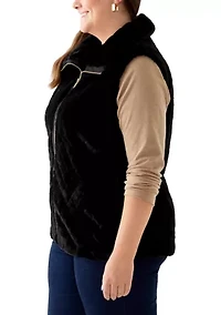 Plus Faux Fur Vest