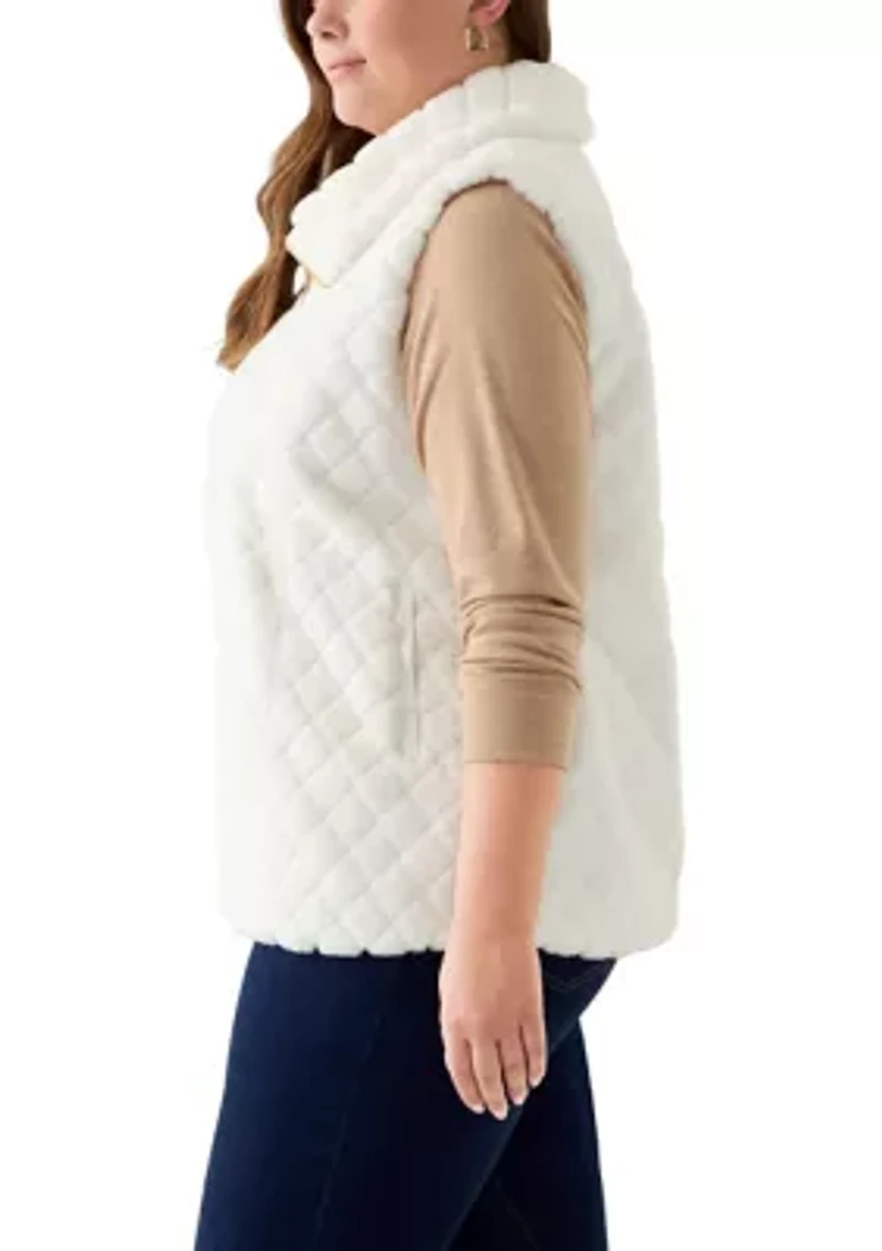 Plus Faux Fur Vest