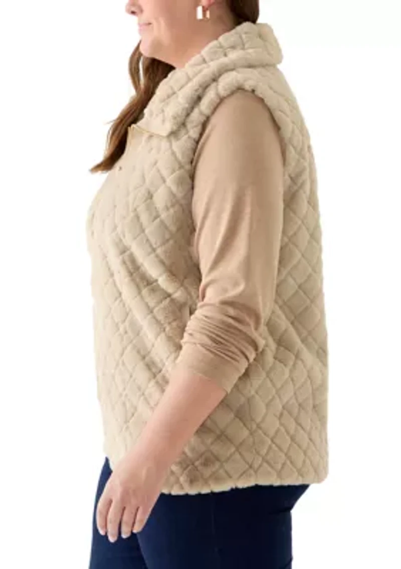 Plus Faux Fur Vest