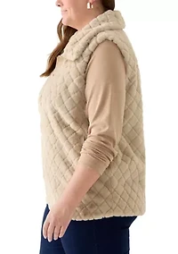 Plus Faux Fur Vest