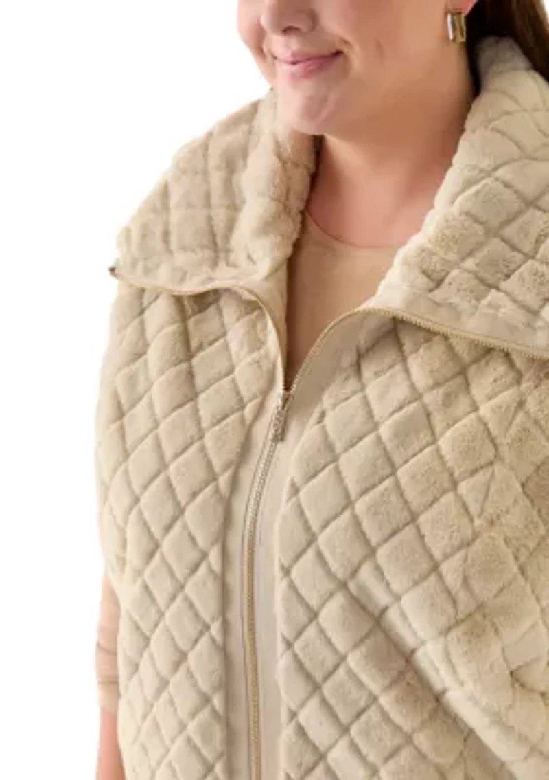 Plus Faux Fur Vest