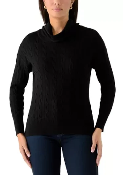 Women's Cable Turtleneck Sweater