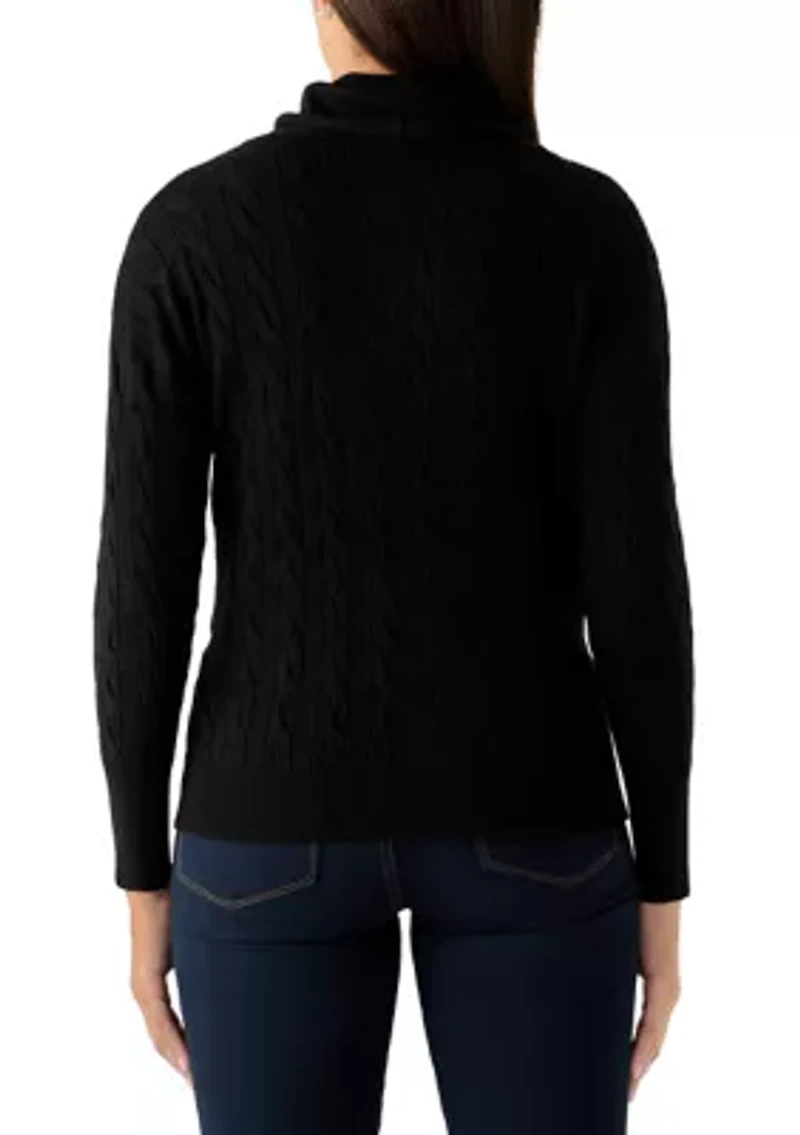 Women's Cable Turtleneck Sweater
