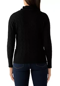 Women's Cable Turtleneck Sweater