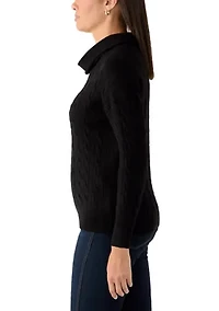 Women's Cable Turtleneck Sweater