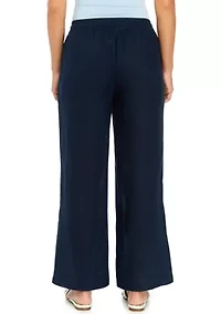 Petite Pull On Linen Pants