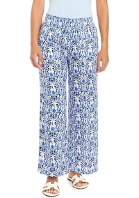 Petite Pull On Linen Pants