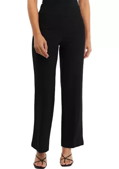 Petite Wide Leg Pants with Side Zip